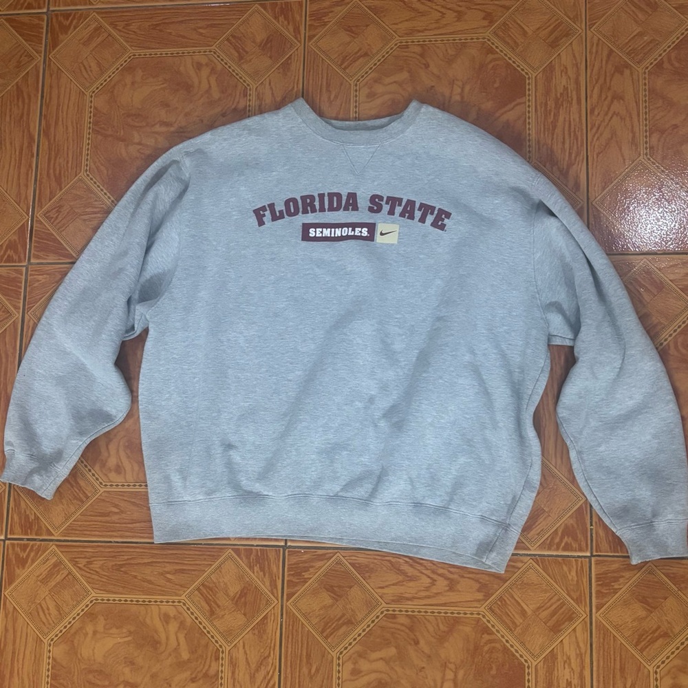 Nike Men’s Vintage Florida State Seminoles Gray Sweatshirt Size XXL